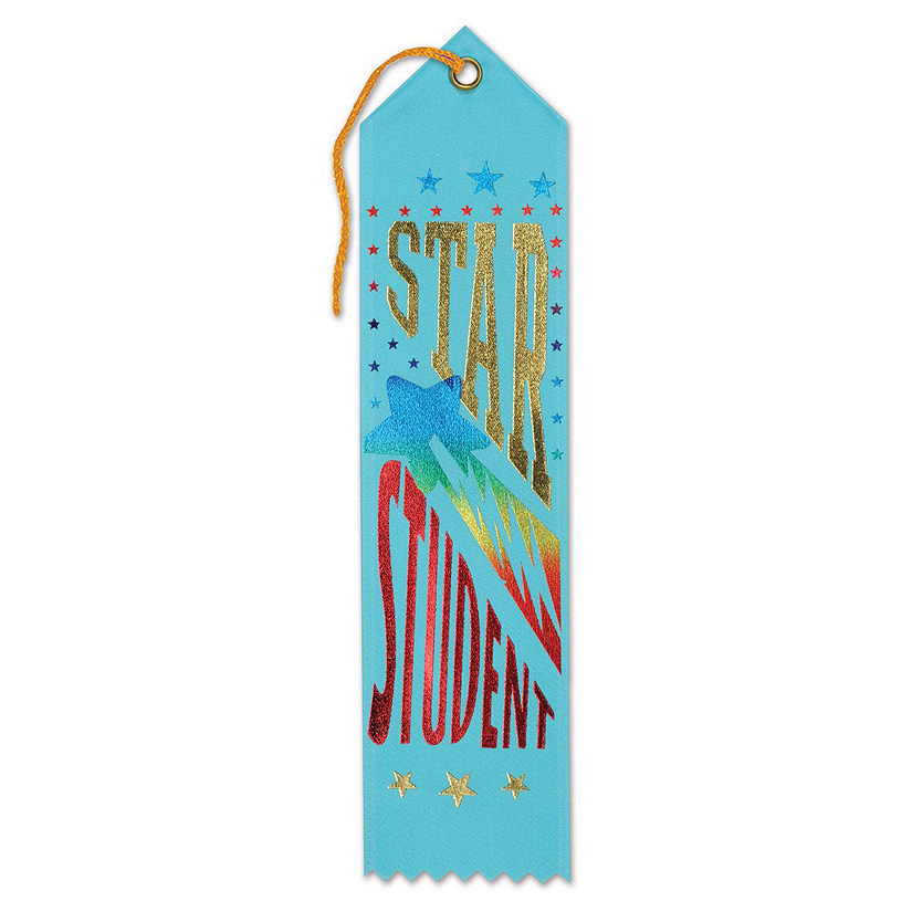 Beistle - Star Student Award Ribbon - 6 Pack | Oriental Trading