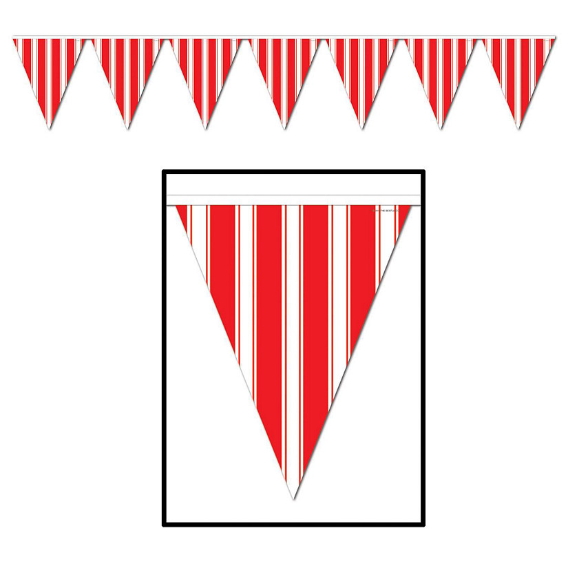Beistle - Striped Pennant Banner - 12 Pack Image