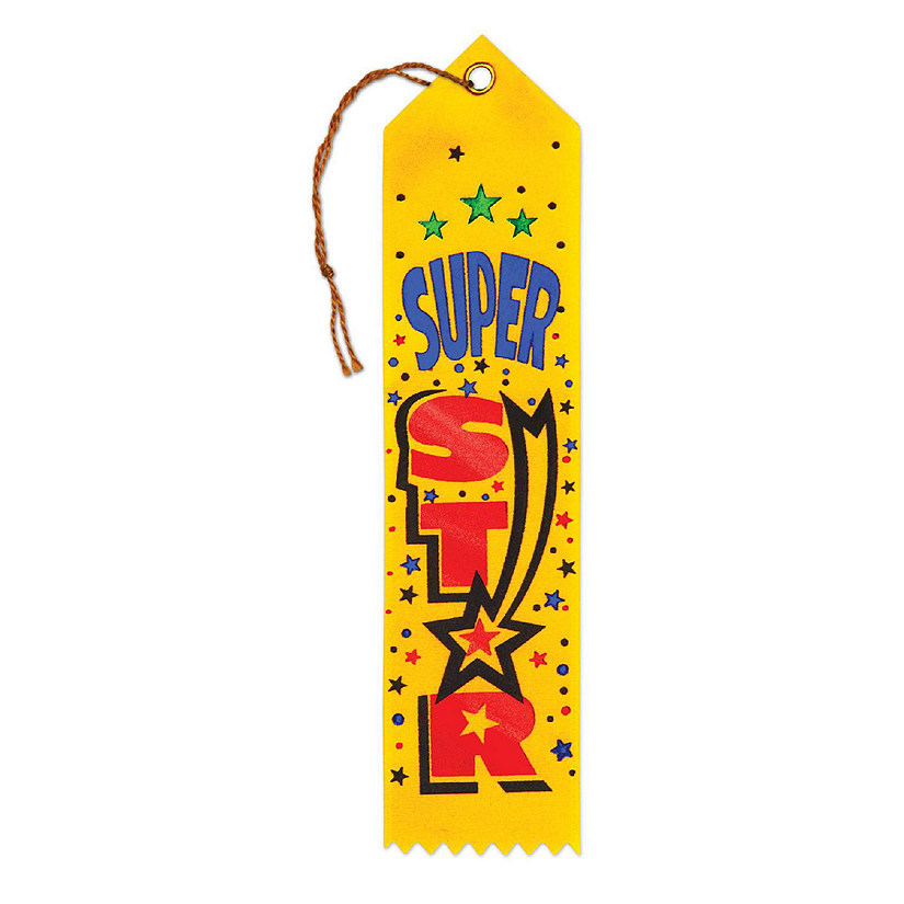 Beistle - Super Star Award Ribbon - 6 Pack Image