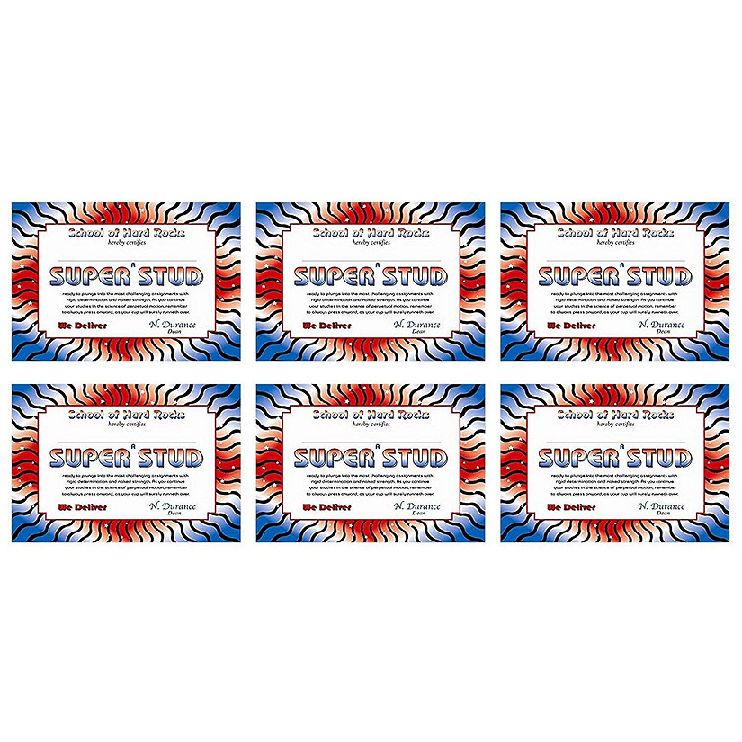 Beistle - Super Stud Certificate - 6 Pack Image