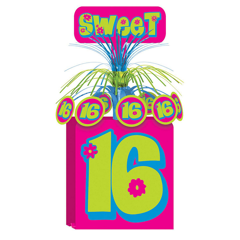 Beistle - Sweet 16 Centerpiece - 15" - 12 Pack Image