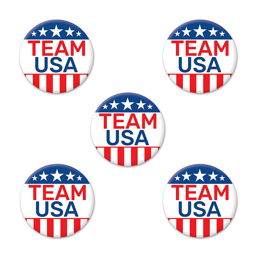 Beistle - Team USA Party Buttons - 12 Pack Image
