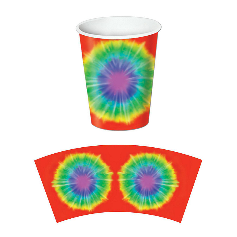 Beistle - Tie-Dyed Beverage Cups - 12 Pack Image