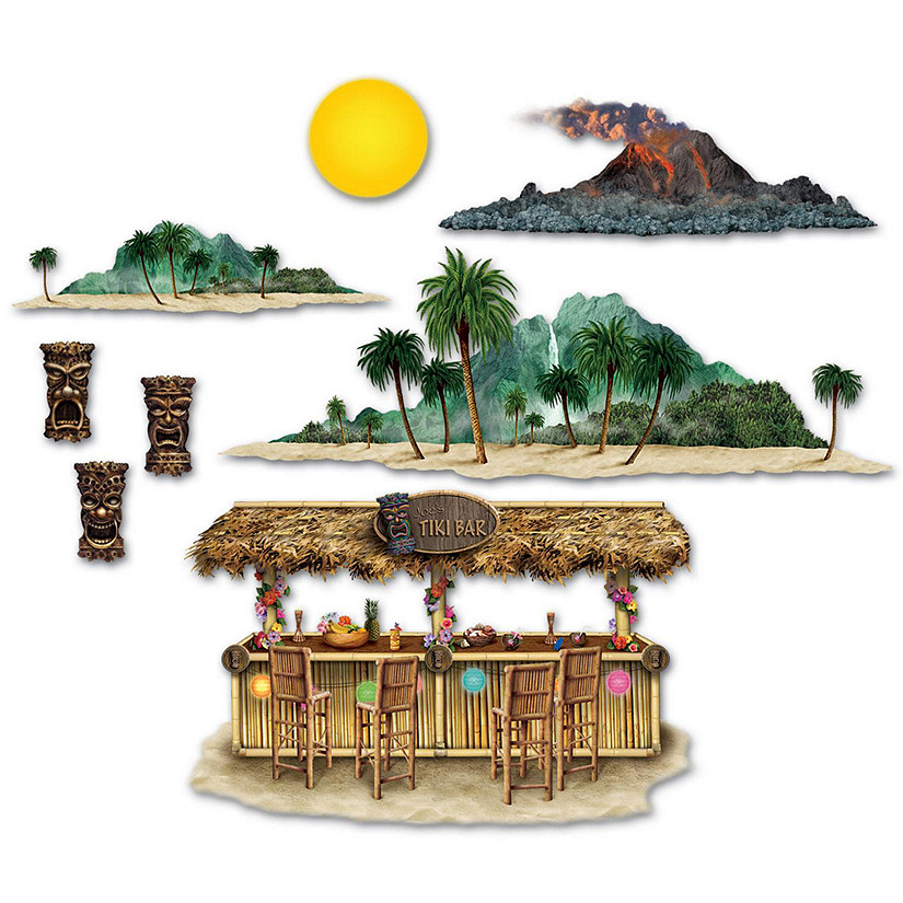 Beistle - Tiki Bar &amp; Island Props - 12 Pack Image