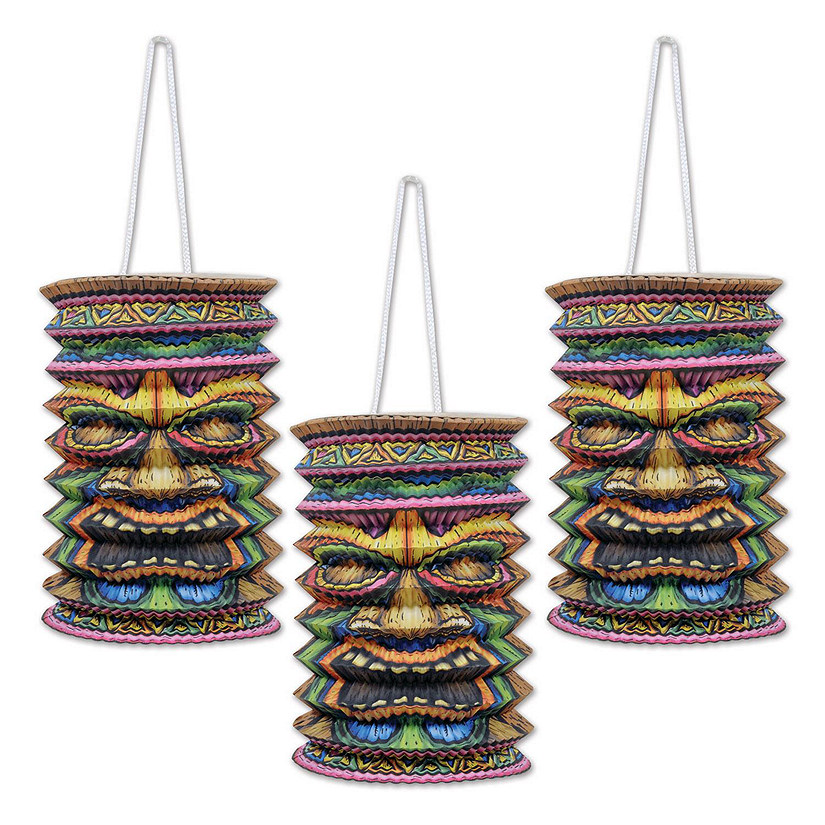 Beistle - Tiki Paper Lanterns - 6 Pack Image