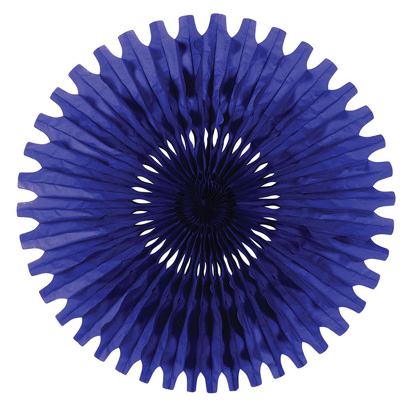 Beistle - Tissue Fan - Blue - 12 Pack Image