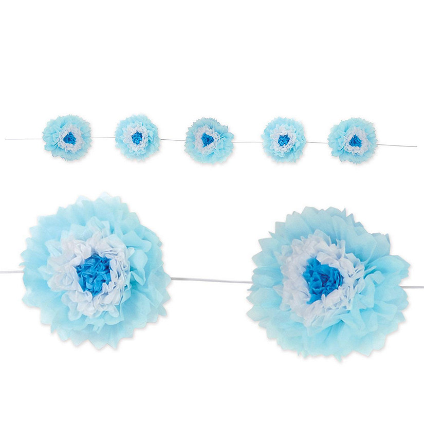 Beistle - Tissue Flower Garland - Light Pink - 6 Pack Image