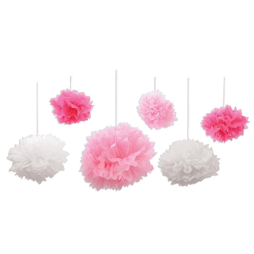 Beistle - Tissue Fluff Balls - Colorful - 6 Pack Image
