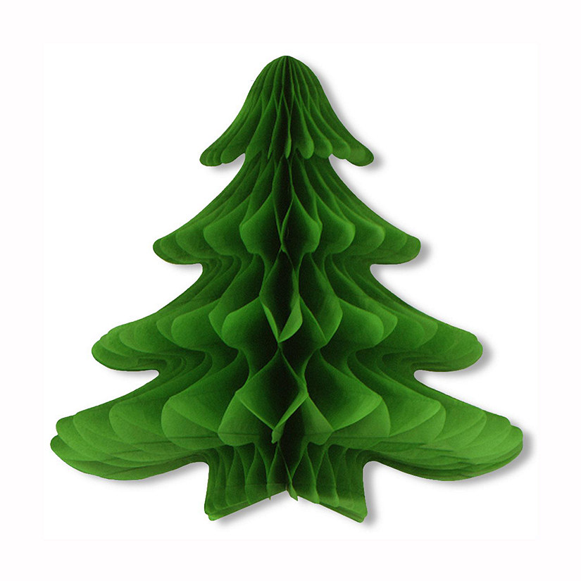 Beistle - Tissue Hanging Christmas Tree - 6 Pack Image
