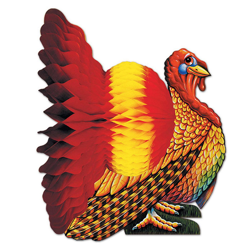 Beistle - Tissue Turkey Centerpiece - 12" - 12 Pack Image
