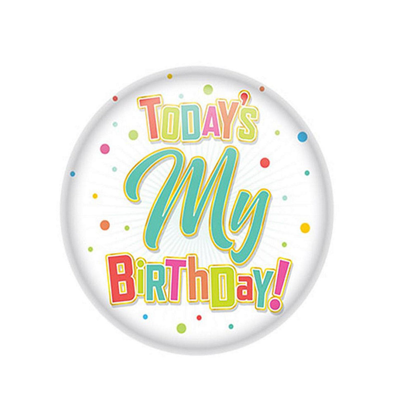 Beistle - Today's My Birthday Button - 6 Pack Image