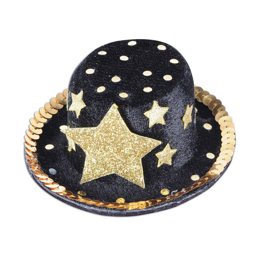 Beistle - Top Hat Hair Clip - Black - 12 Pack Image