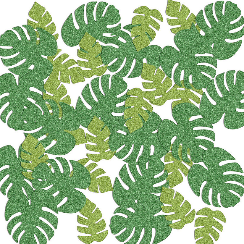 Beistle - Tropical Palm Leaf Del Sparkle Confetti - 12 Pack Image