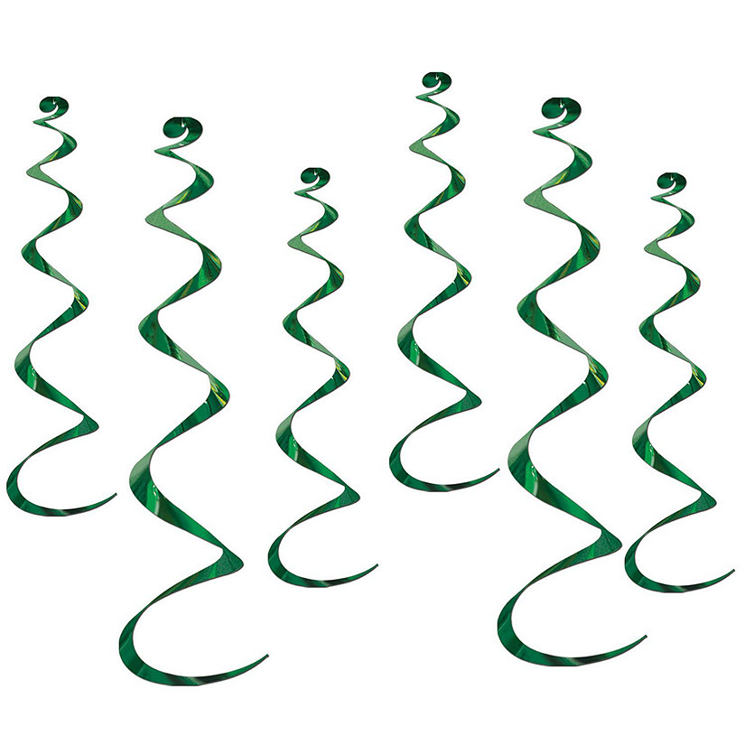 Beistle - Twirly Whirlys - Green - 6 Pack Image