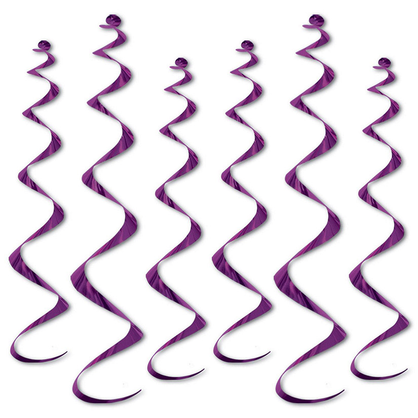 Beistle - Twirly Whirlys - Purple - 6 Pack Image
