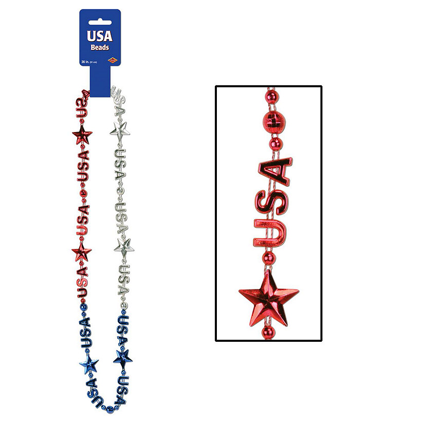 Beistle - USA Beads-Of-Expression - 12 Pack Image