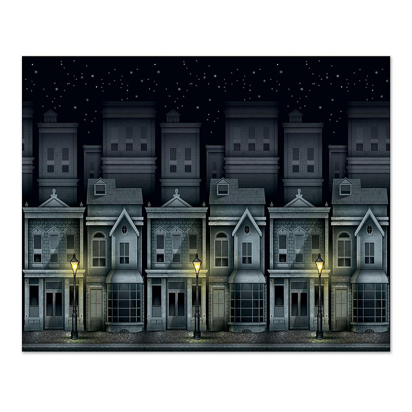 Beistle - Victorian Townscape Backdrop - 6 Pack Image