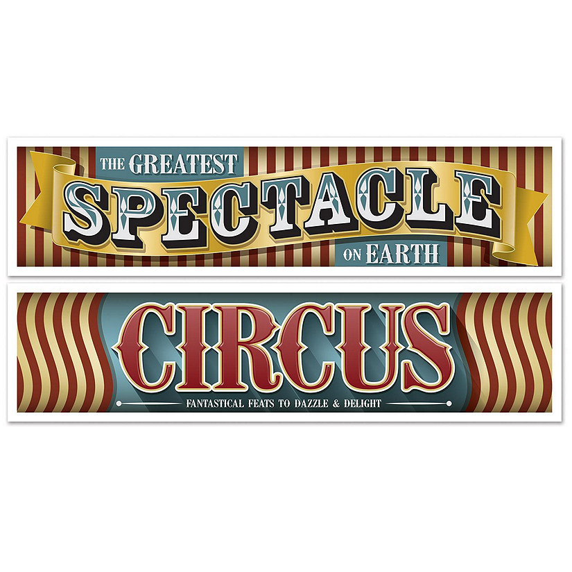 Beistle - Vintage Circus Banners - 12 Pack Image