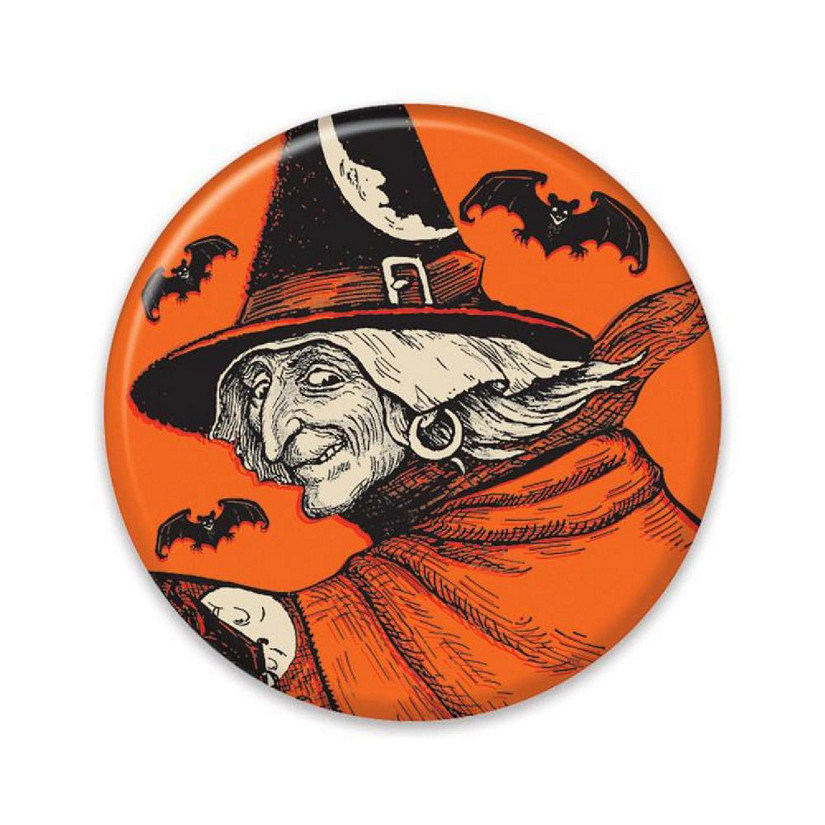 Beistle - Vintage Halloween Classic Witch Button - 6 Pack Image