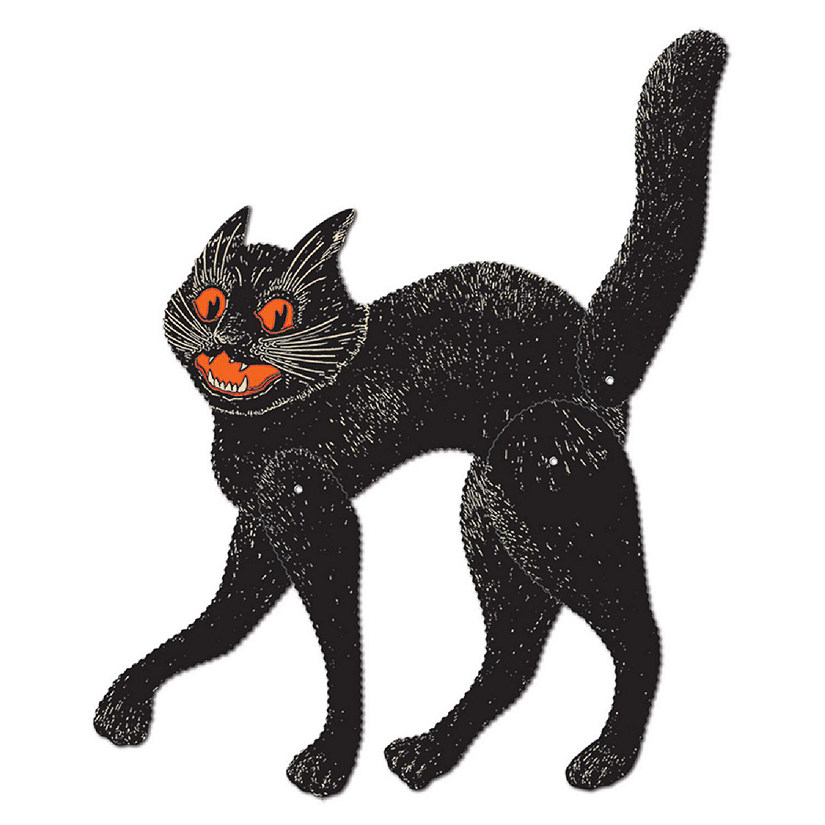 Beistle - Vintage Halloween Jointed Scratch Cat - 12 Pack Image