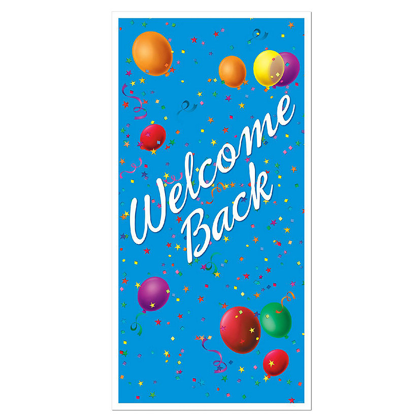 Beistle - Welcome Back Door Cover - 12 Pack Image
