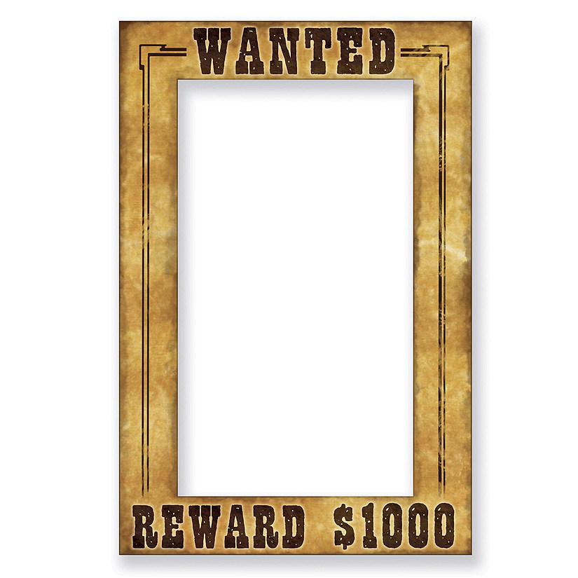 Beistle - Western Wanted Photo Fun Frame - 12 Pack Image