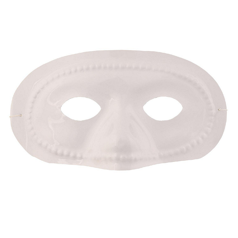 Beistle - White Half Mask - 24 Pack Image