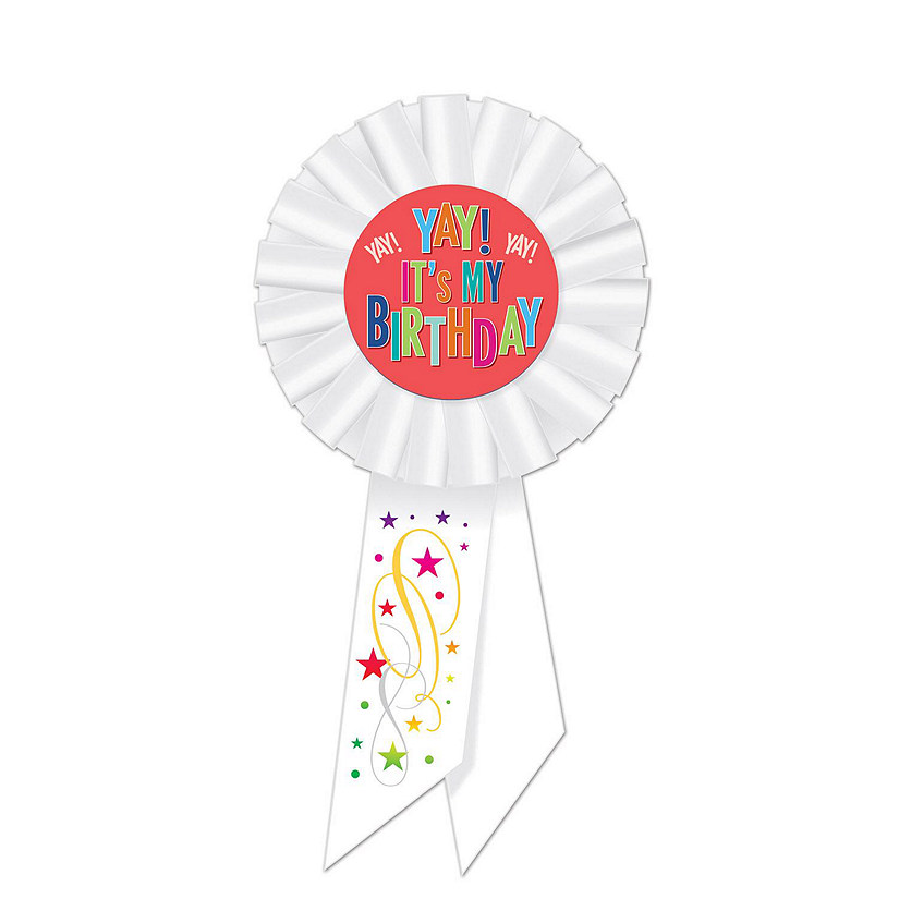 Beistle - Yay! It's My Birthday Rosette - 6 Pack Image