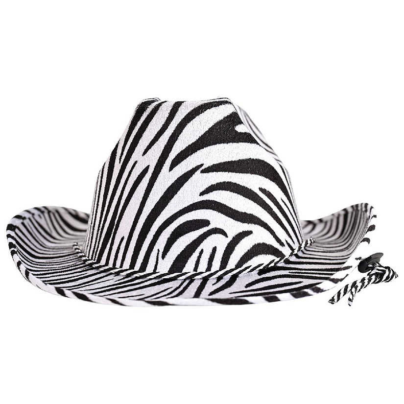 Beistle - Zebra Print Cowboy Hat - 6 Pack Image