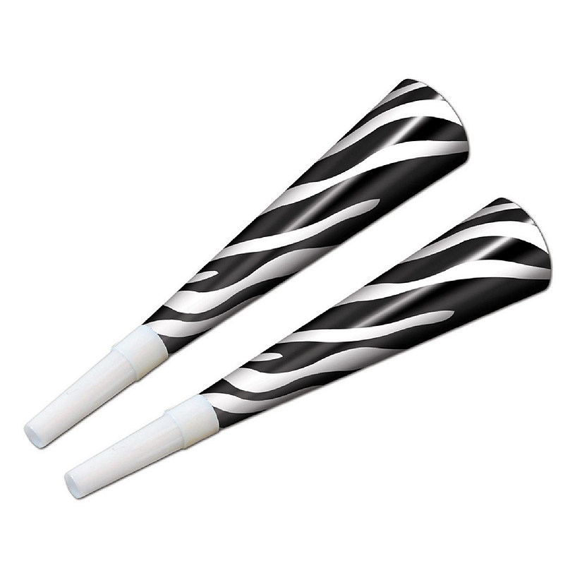 Beistle - Zebra Print Horns - 100 Pack Image