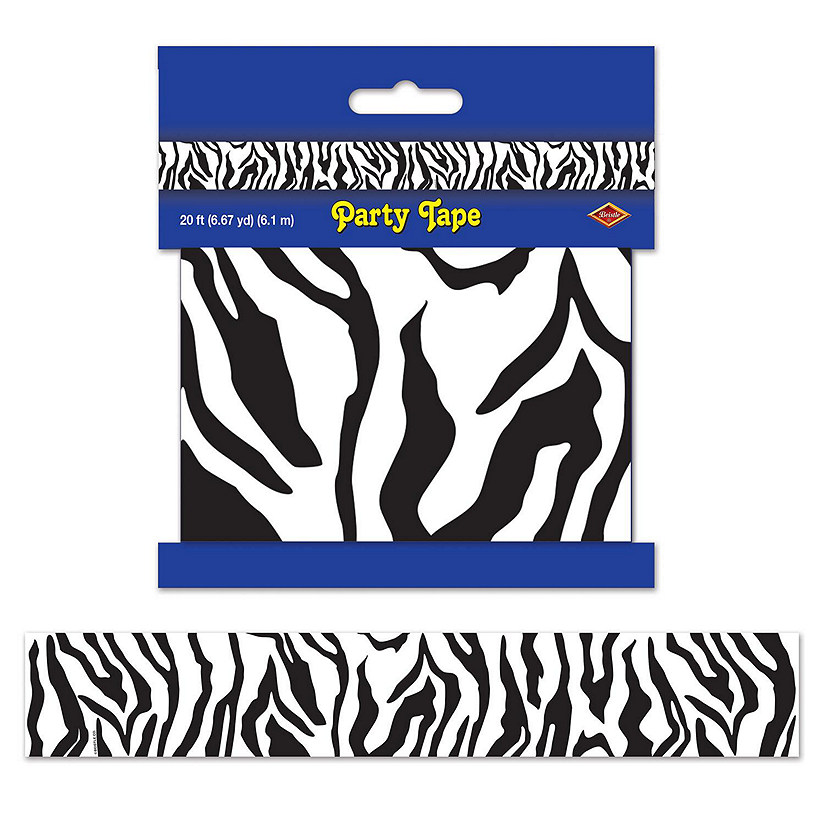 Beistle - Zebra Print Party Tape - 12 Pack Image