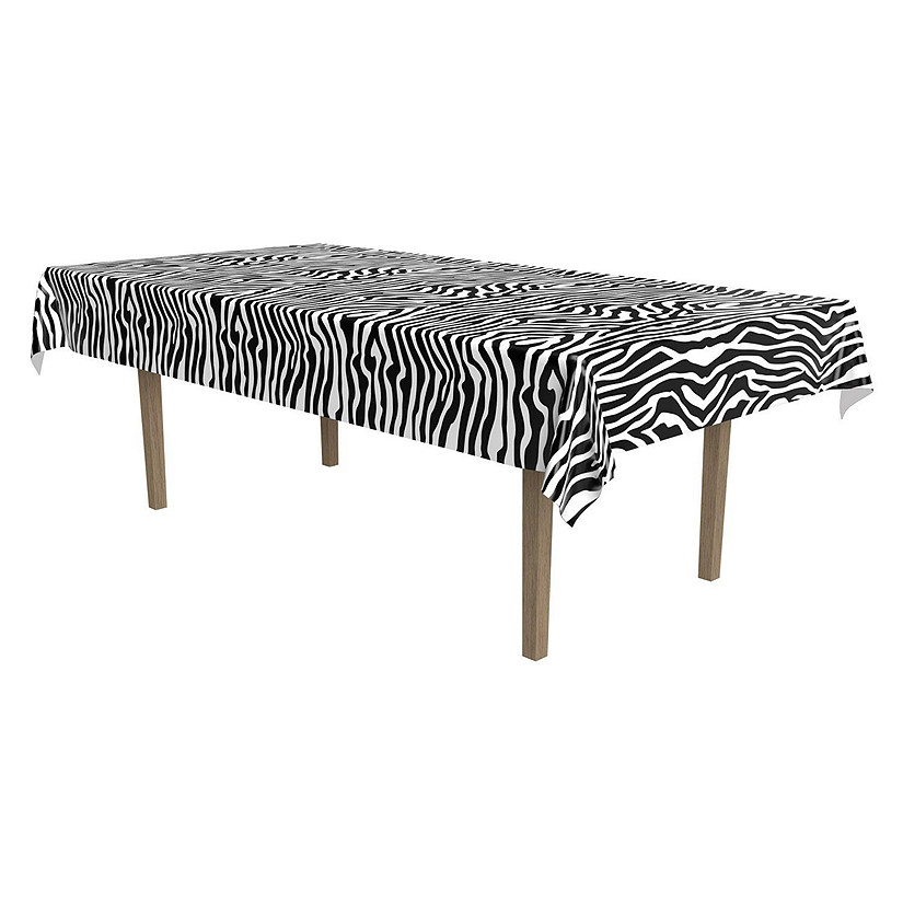 Beistle - Zebra Print Tablecover - 12 Pack Image