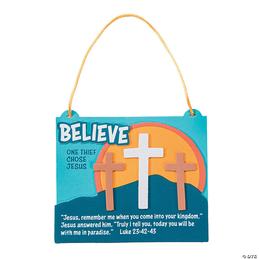 Believe 3 Crosses Sign Craft Kit - Makes 12 Image