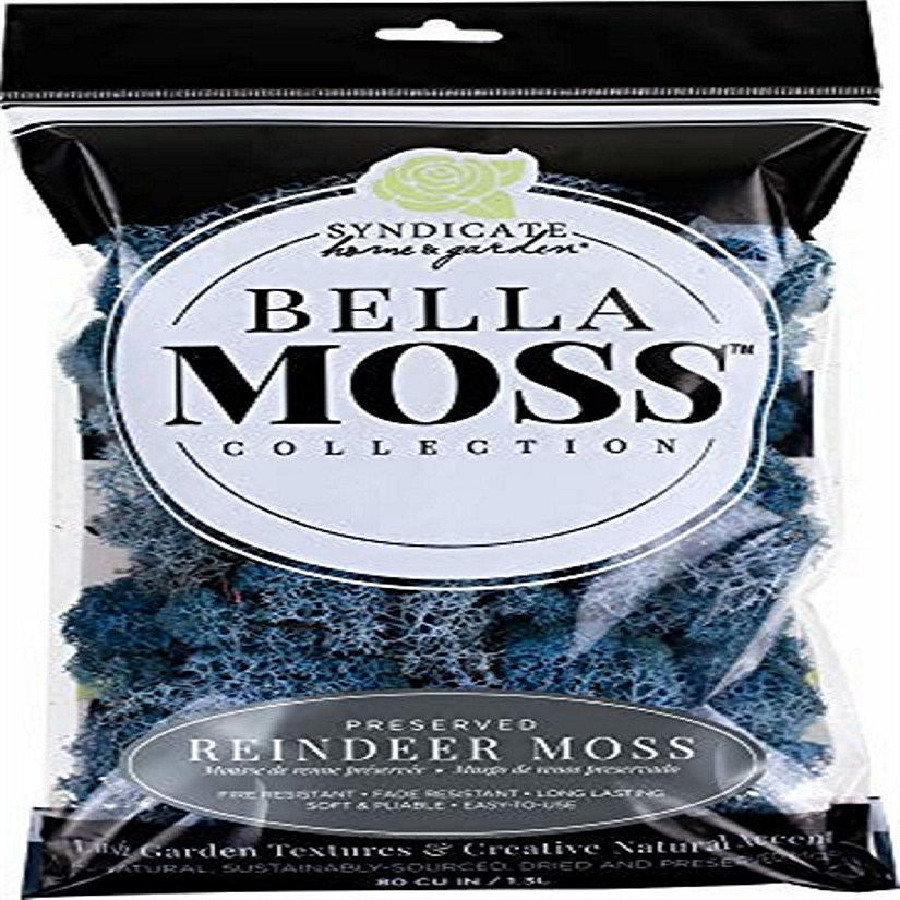 Bella Moss 1406121085 Preserved Reindeer Moss, Lavender Blue, 80 cu in Image