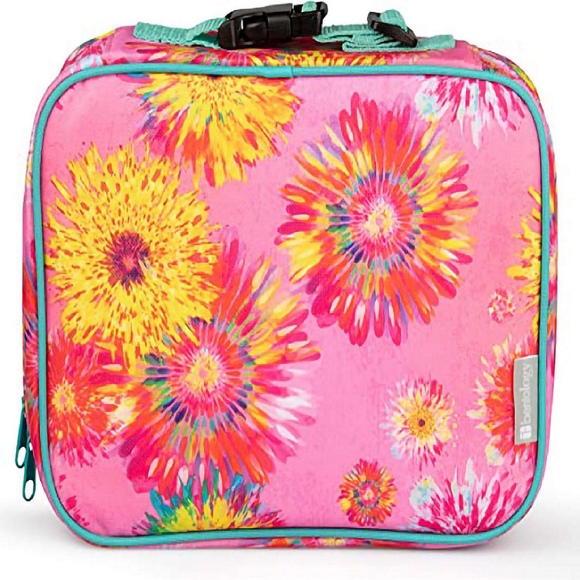 Bentology Lunch Box for Girls - Kids Insulated Lunchbox Tote Bag Fits Bento Boxes - Watercolor Flowers Image