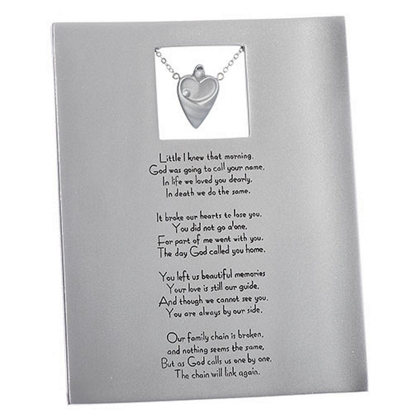 Bereavement Memory Plaque with Verse Decoration Love Family God 40483 New Image