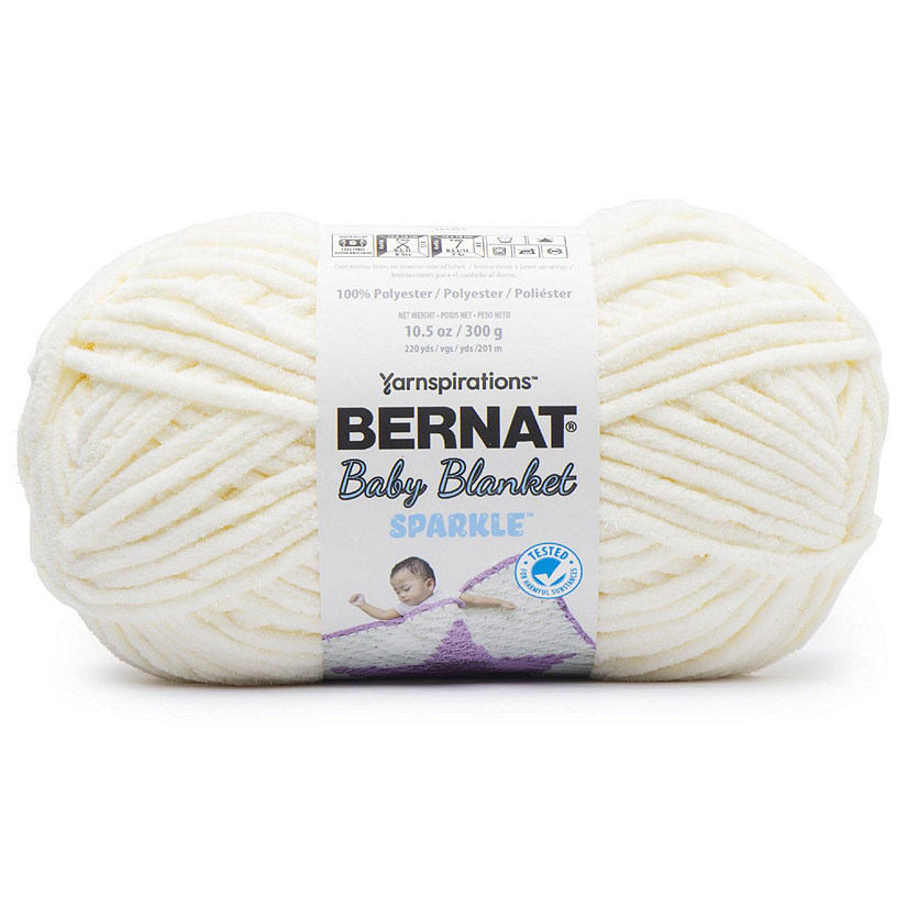 Bernat Baby Blanket Sparkle Yarn-Moonlight Image