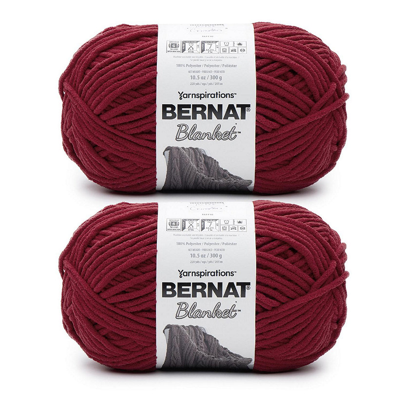 Bernat Blanket Big Ball Yarn 2/Pack-Crimson Image