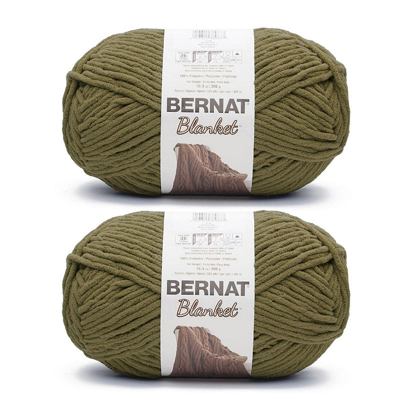 Bernat Blanket Big Ball Yarn 2/Pack-Olive Image
