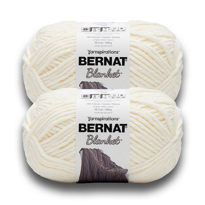Bernat Blanket Big Ball Yarn 2/Pack-Vintage White Image