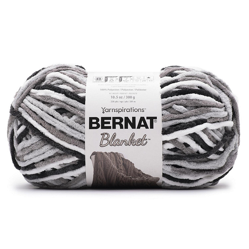 Bernat Blanket Big Ball Yarn-Gray Storm Image