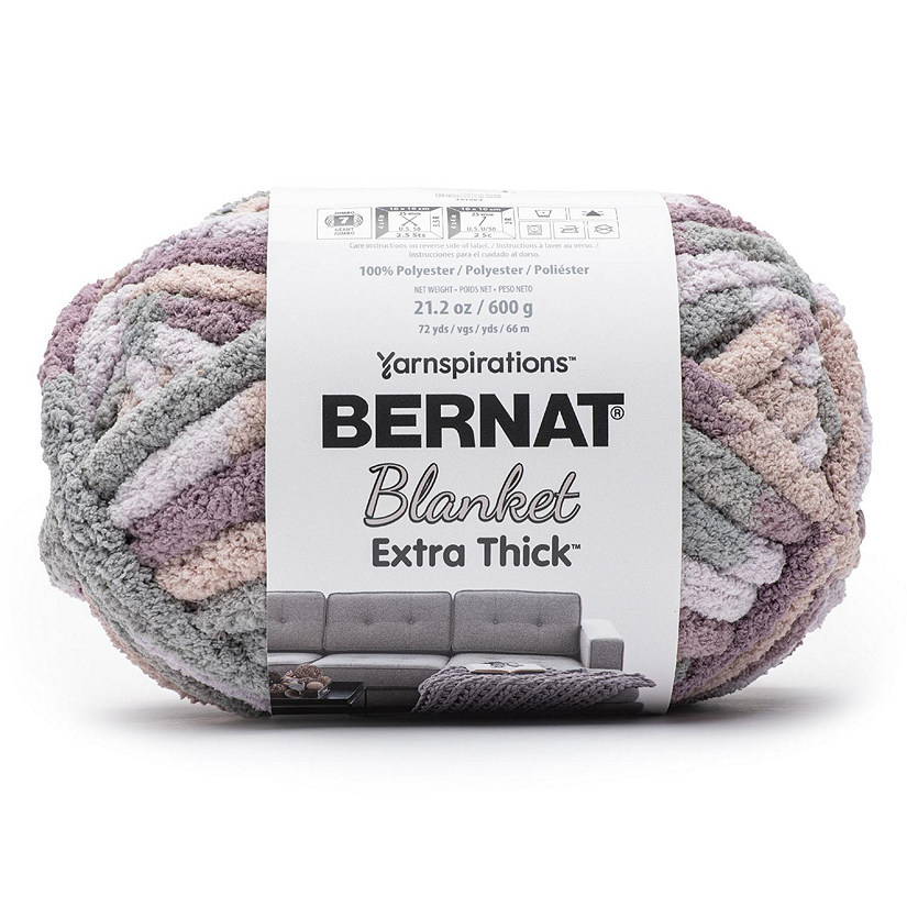 Polyester Yarn Bernat Plum Chutney Bernat Blanket Brights Super