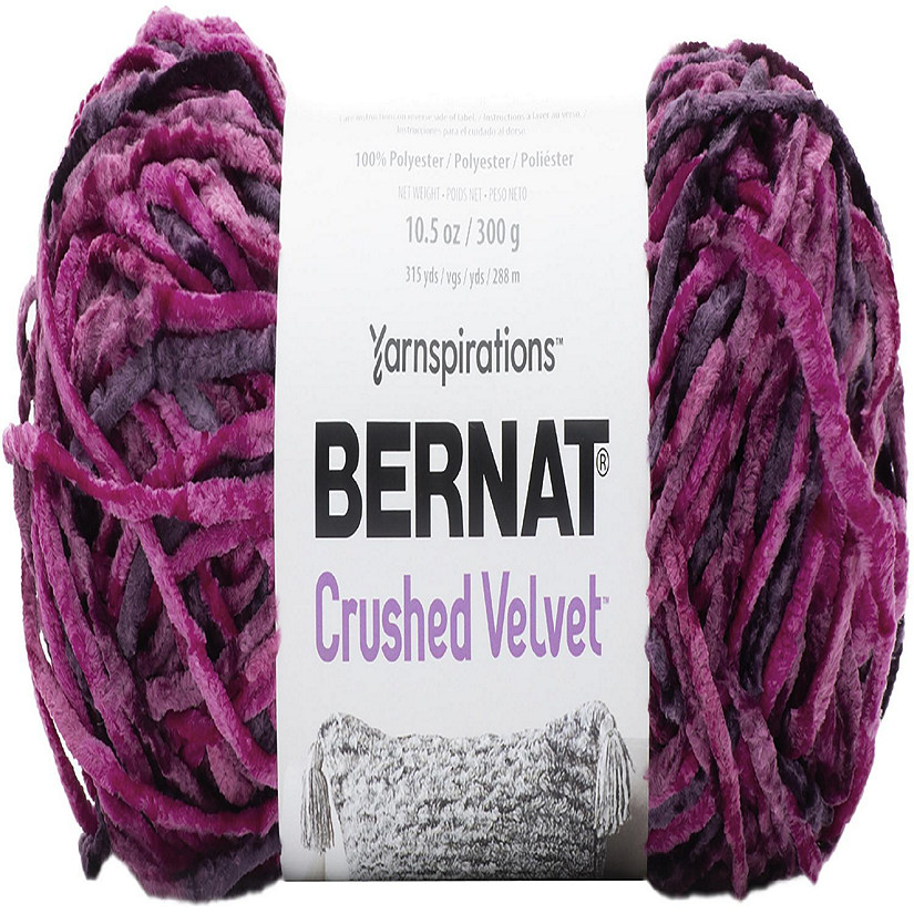 Bernat Crushed Velvet 300g - Filato In Gomitolo 100% Poliestere, Peso Voluminoso #5, Colore Navy, 288 Metri