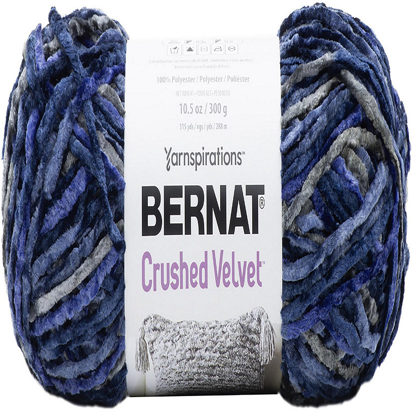 Bernat Crushed Velvet Yarn-Navy Image