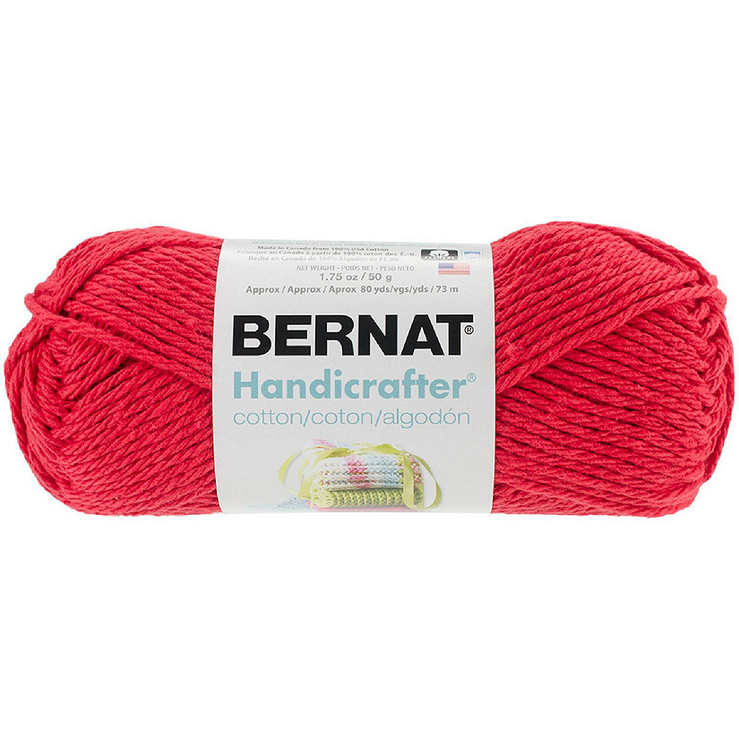 Bernat Handicrafter Cotton Yarn - Solids-Red Image