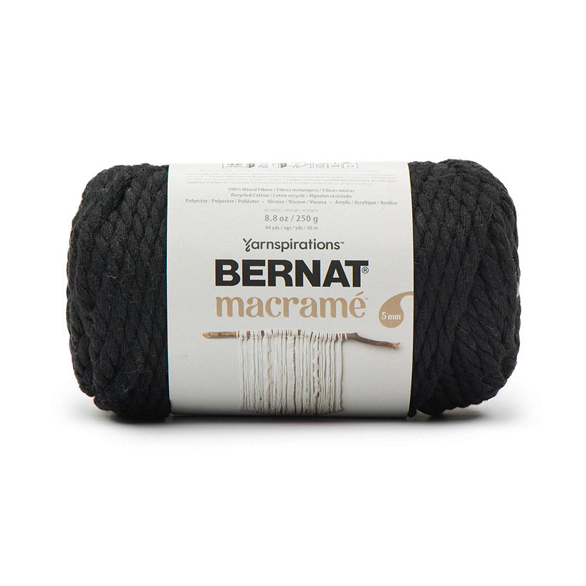 Bernat Macrame Yarn-Black Image