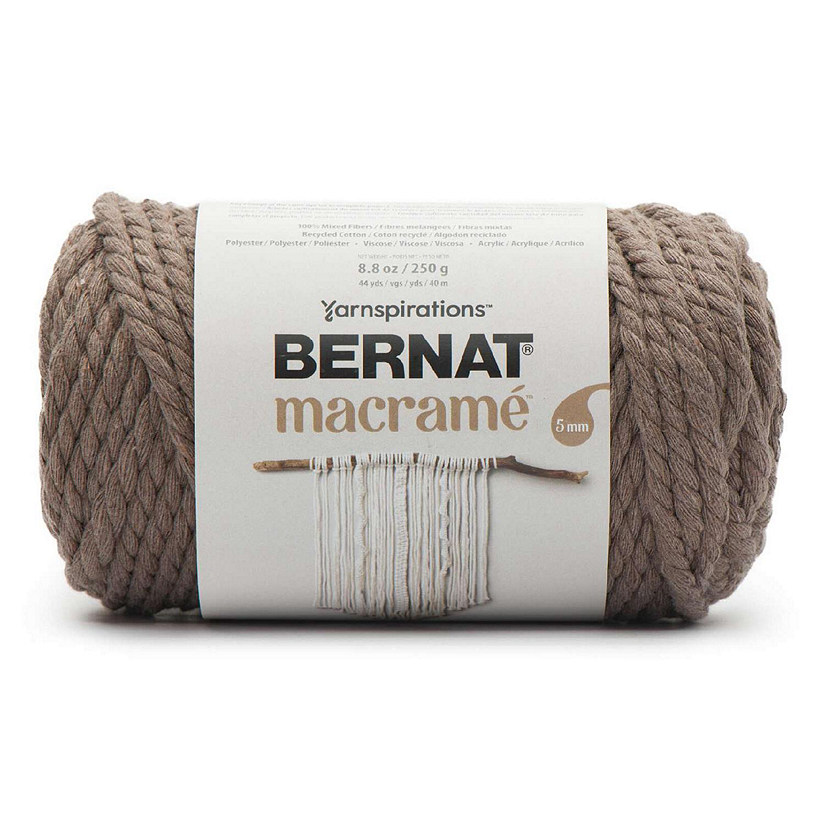 Bernat Macrame Yarn-Gray Brown Image