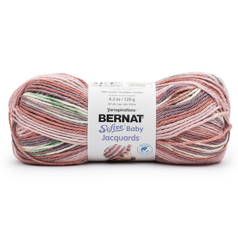 Bernat Softee Baby Jacquards Yarn-Faded Blooms Oriental Trading