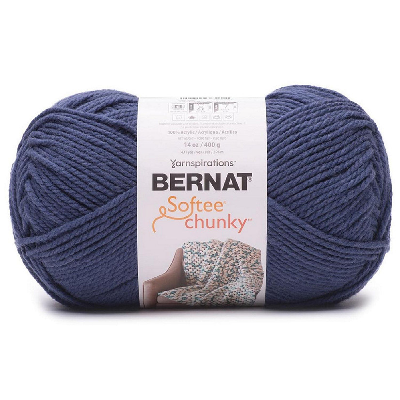 Bernat Softee Chunky Big Ball Yarn Solids-Faded Denim