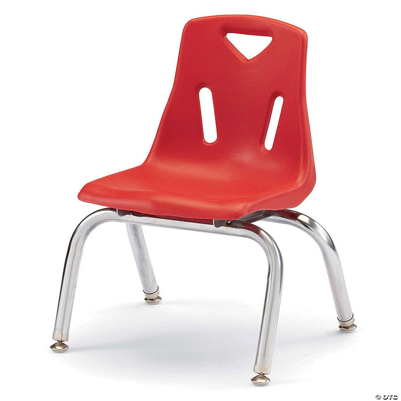 Berries Stacking Chair With Chrome-Plated Legs - 10" Ht - Red Image